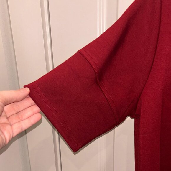 The Willow Tree LUX Collection Crimson Crew Neck Top - Picture 4 of 7